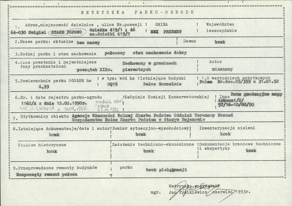 EP - Ewidencja parkowa, skan nr 6