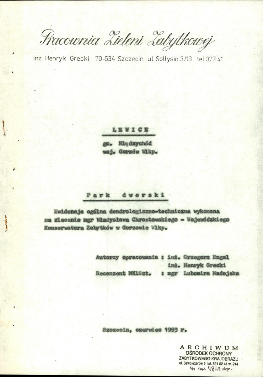 Ewidencja parkowa, skan nr 3