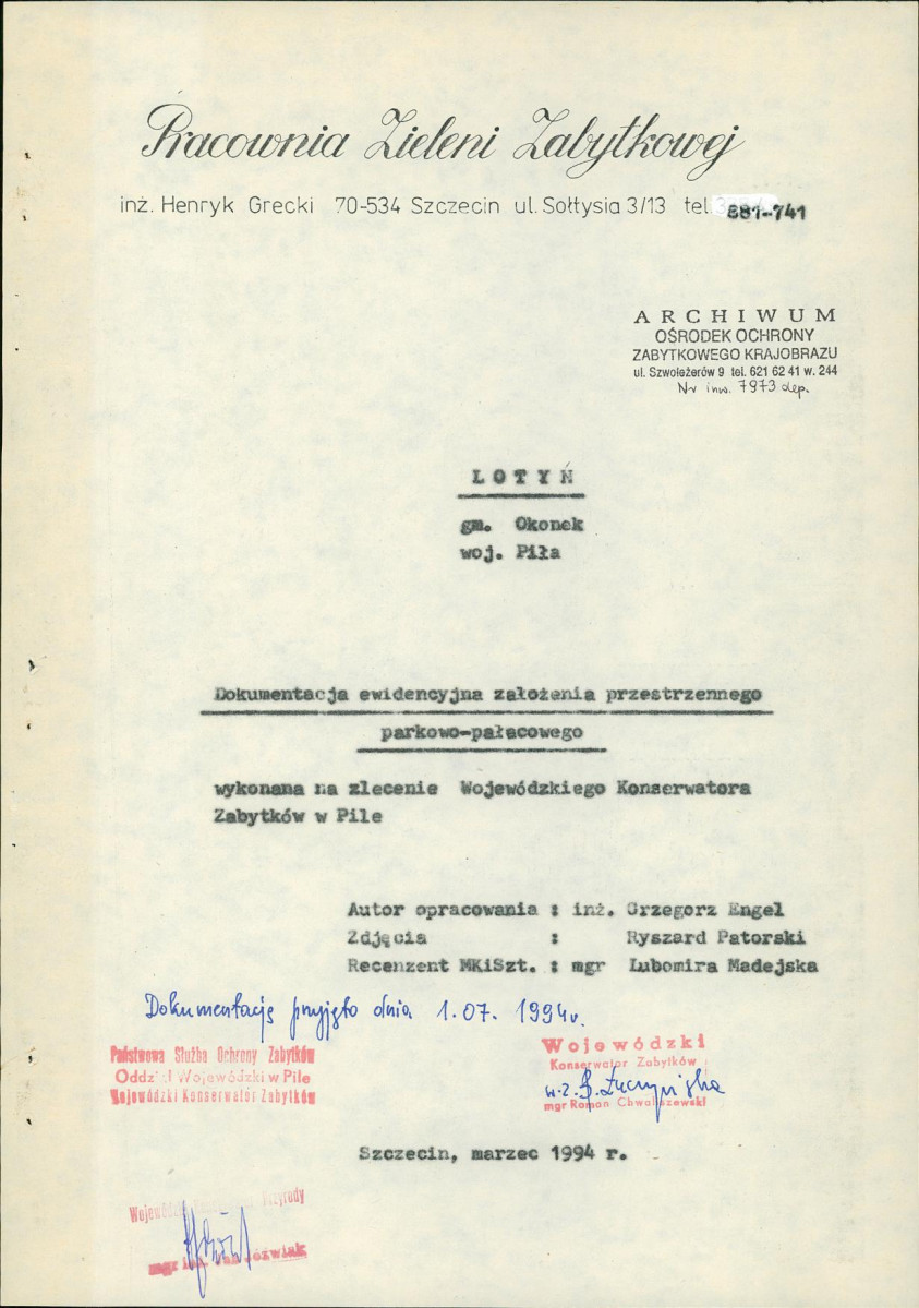 Ewidencja parkowa, skan nr 4
