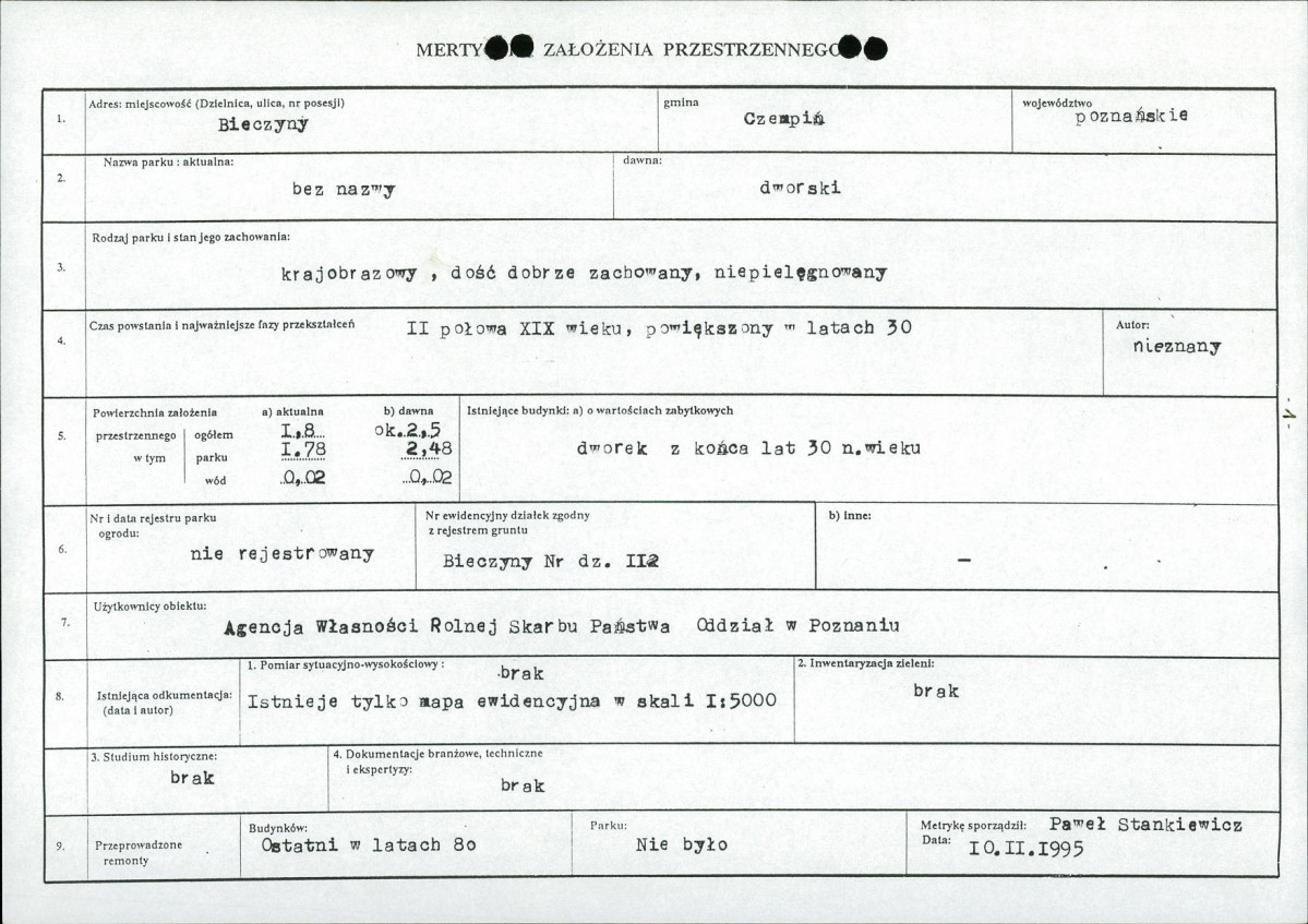 EP - Ewidencja parkowa, skan nr 6