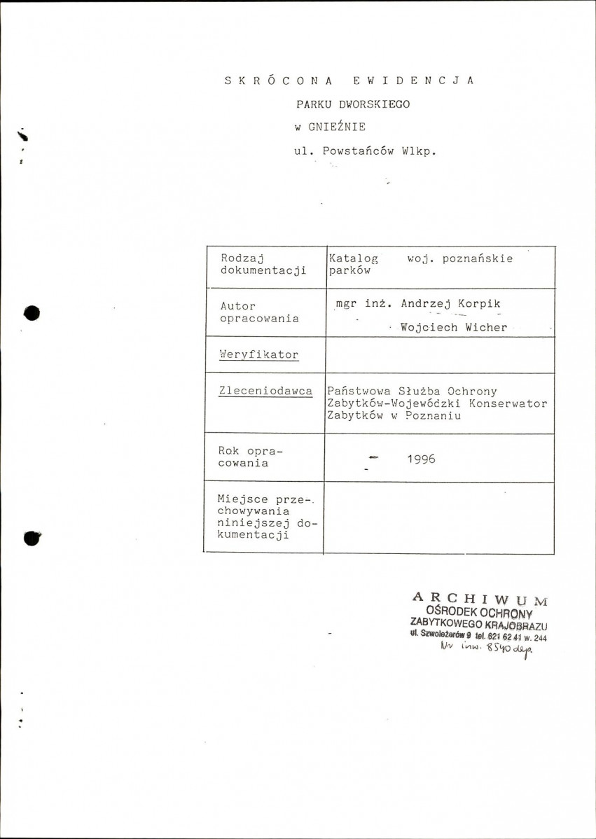 Ewidencja parkowa, skan nr 4