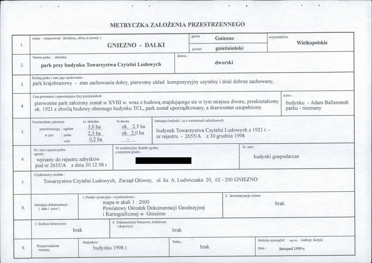 EP - Ewidencja parkowa, skan nr 4