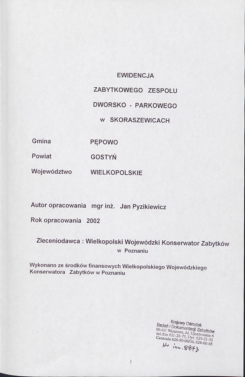 EP - Ewidencja parkowa, skan nr 2