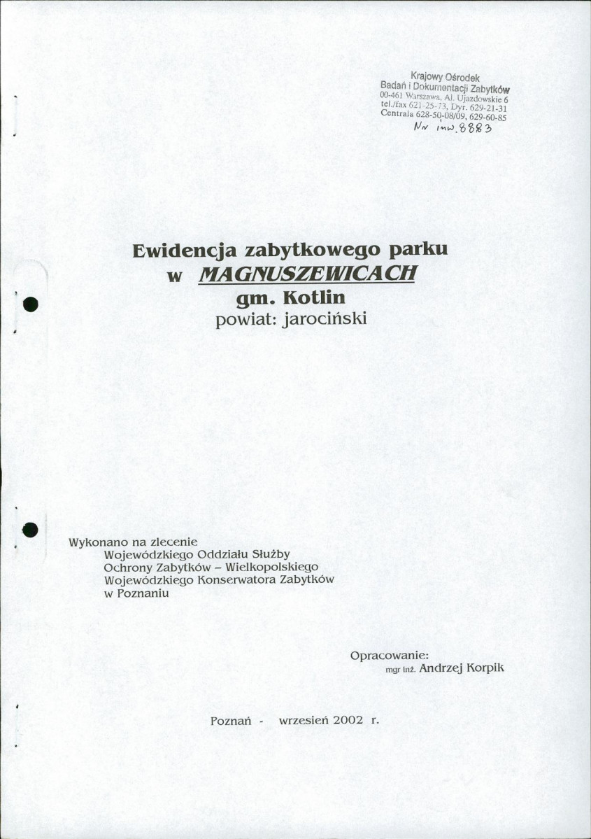 EP - Ewidencja parkowa, skan nr 2