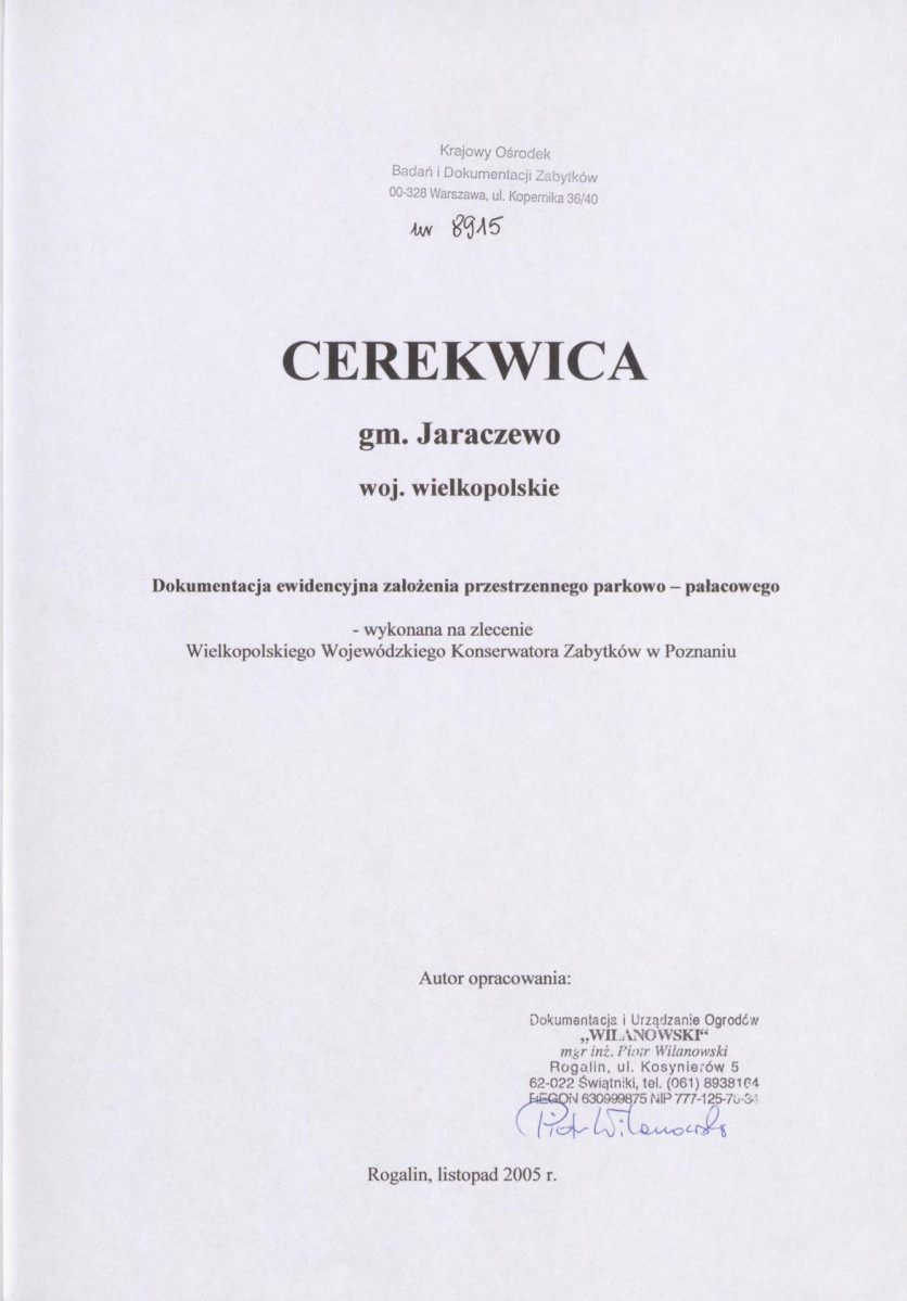 EP - Ewidencja parkowa, skan nr 2