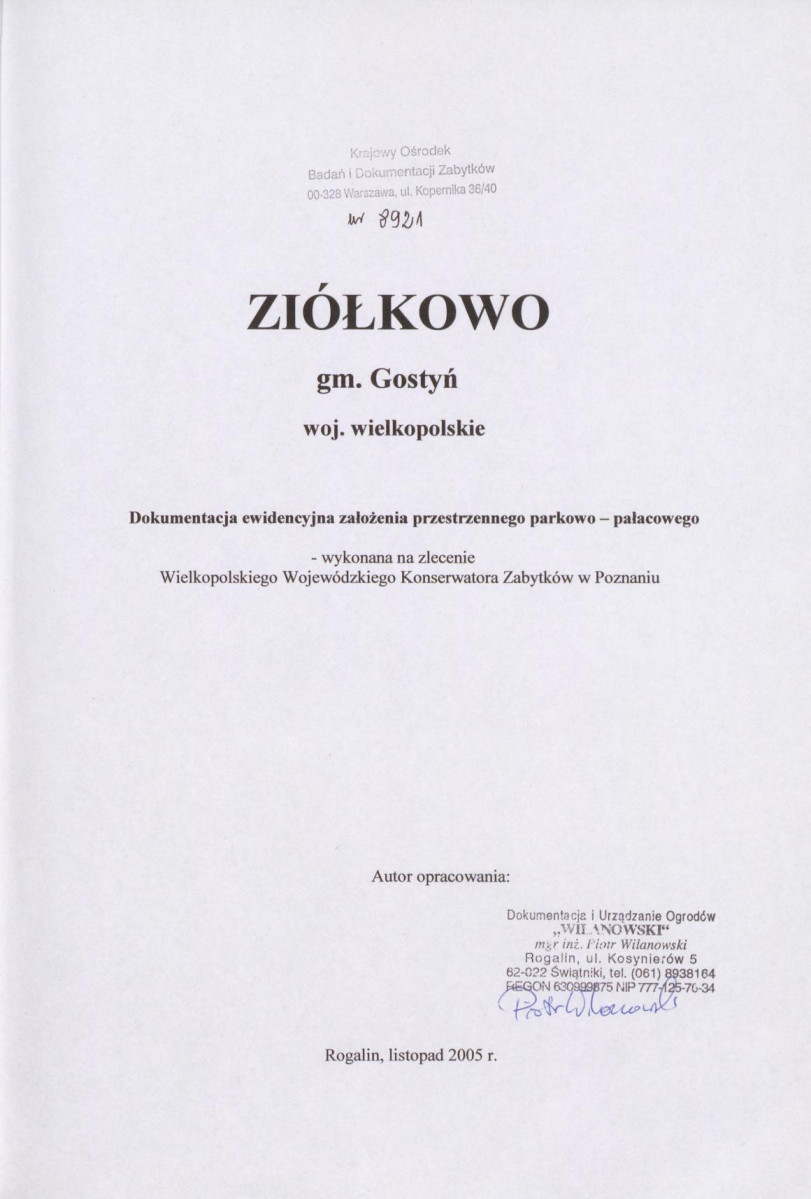 EP - Ewidencja parkowa, skan nr 2