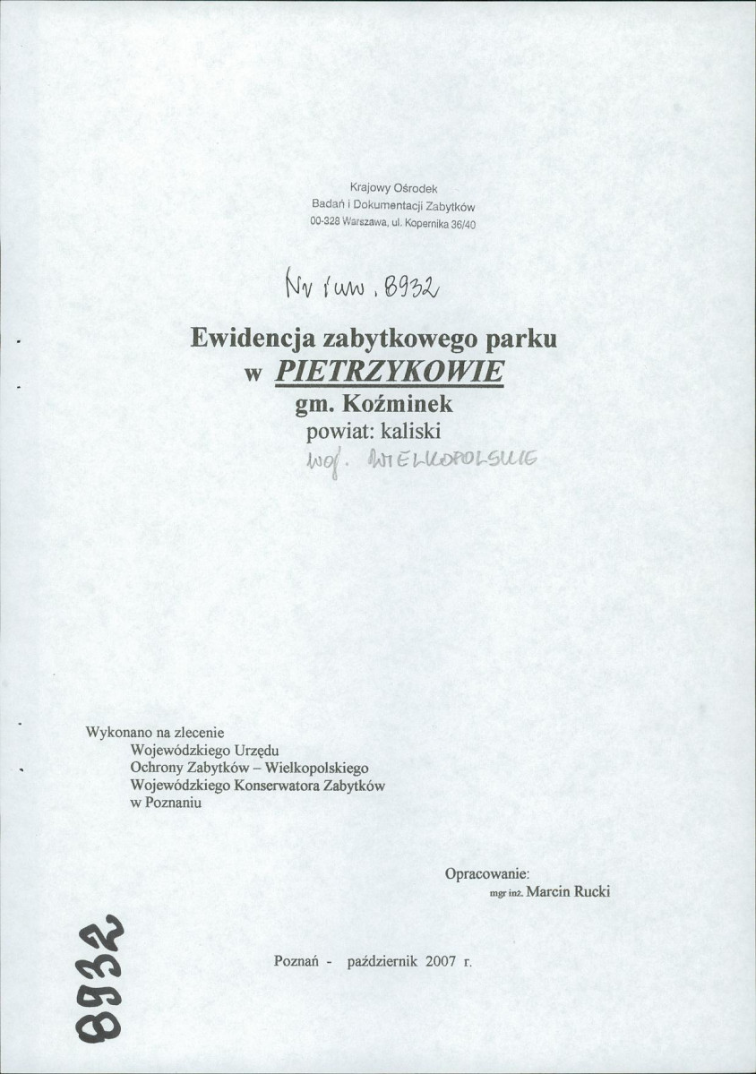 EP - Ewidencja parkowa, skan nr 1
