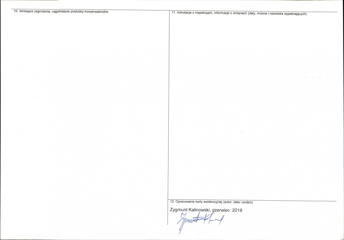 Karta obiektu niewpisanego do rejestru, skan nr 2