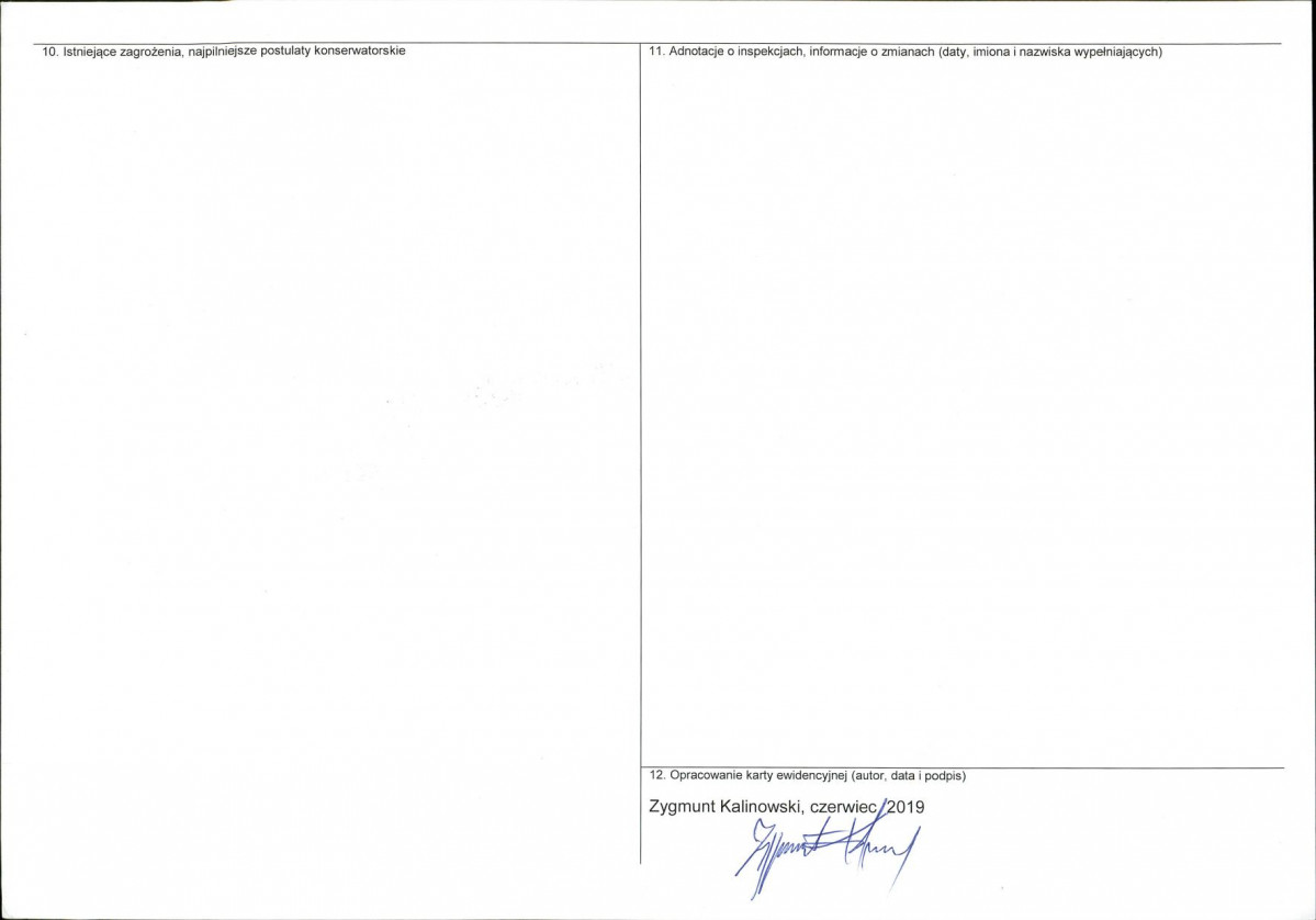 Karta obiektu niewpisanego do rejestru, skan nr 2