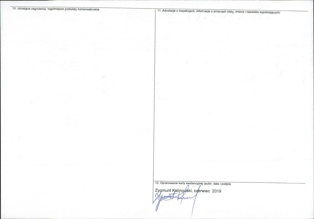 Karta obiektu niewpisanego do rejestru, skan nr 2