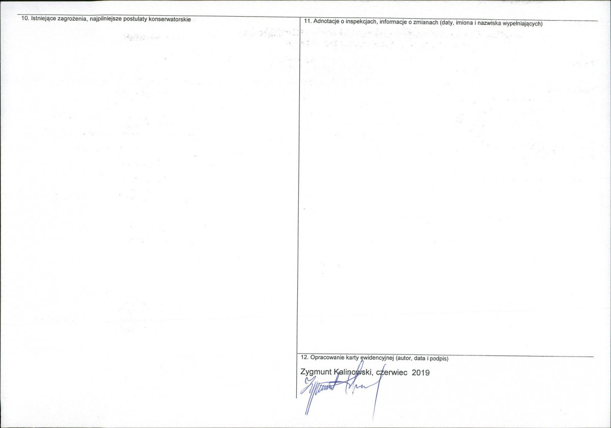 Karta obiektu niewpisanego do rejestru, skan nr 2