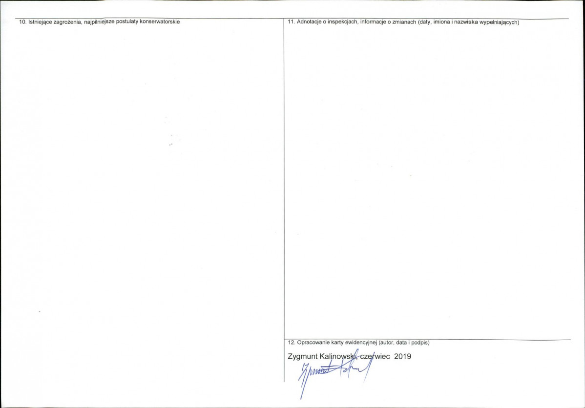 Karta obiektu niewpisanego do rejestru, skan nr 2