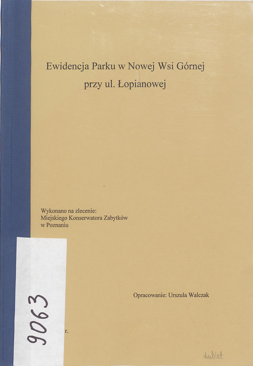 EP - Ewidencja parkowa, skan nr 1