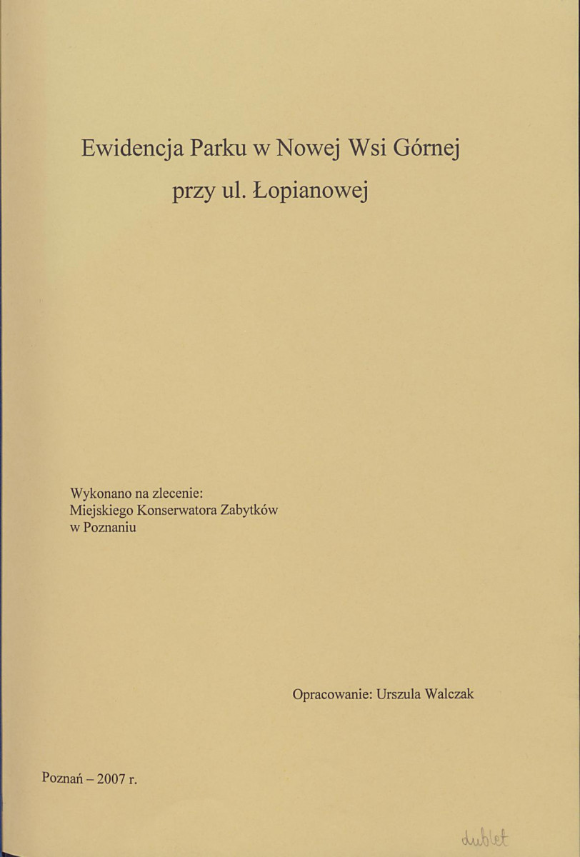 EP - Ewidencja parkowa, skan nr 2