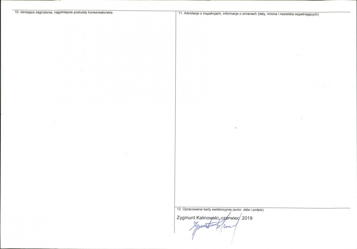 Karta obiektu niewpisanego do rejestru, skan nr 2