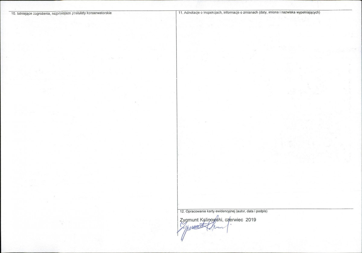 Karta obiektu niewpisanego do rejestru, skan nr 2