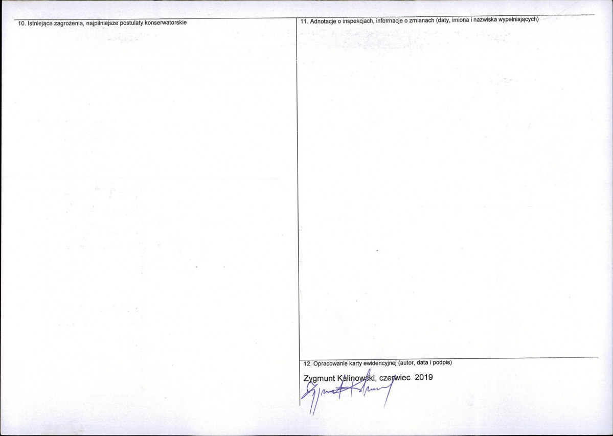 Karta obiektu niewpisanego do rejestru, skan nr 2