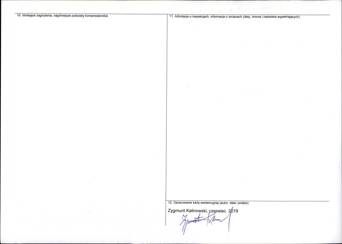 Karta obiektu niewpisanego do rejestru, skan nr 2