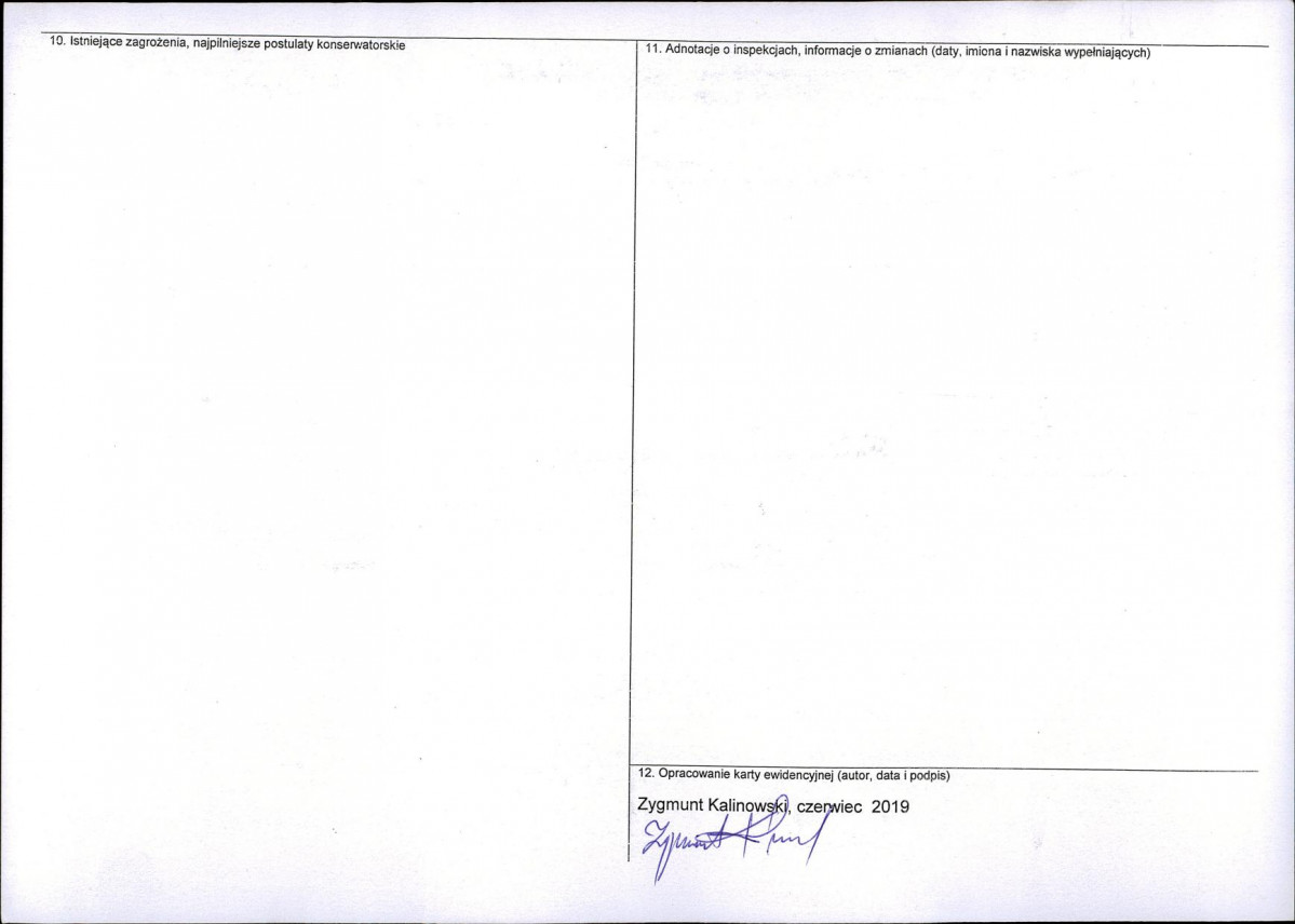 Karta obiektu niewpisanego do rejestru, skan nr 2