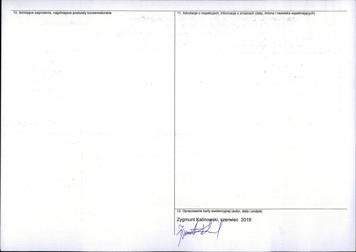 Karta obiektu niewpisanego do rejestru, skan nr 2