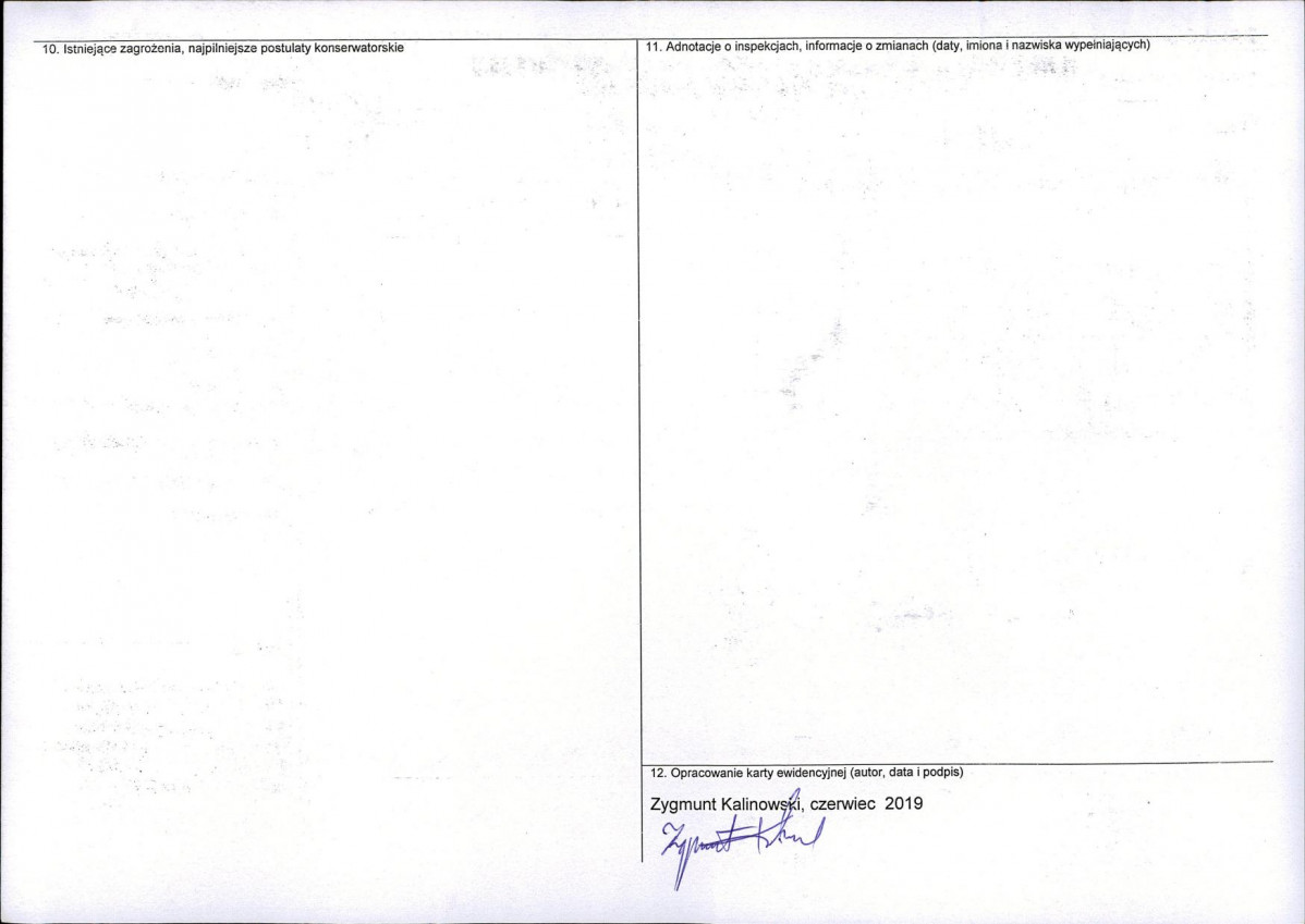 Karta obiektu niewpisanego do rejestru, skan nr 2