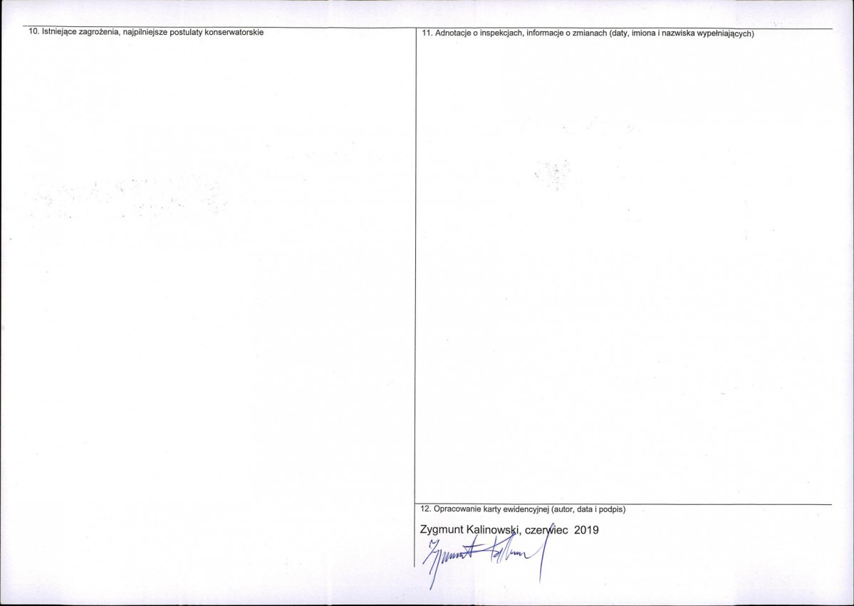 Karta obiektu niewpisanego do rejestru, skan nr 2