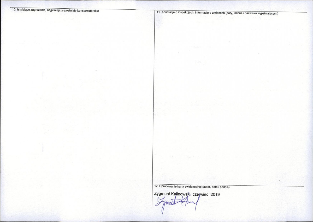 Karta obiektu niewpisanego do rejestru, skan nr 2