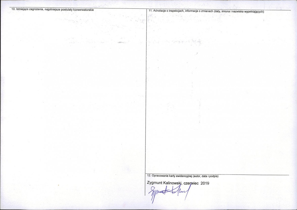 Karta obiektu niewpisanego do rejestru, skan nr 2