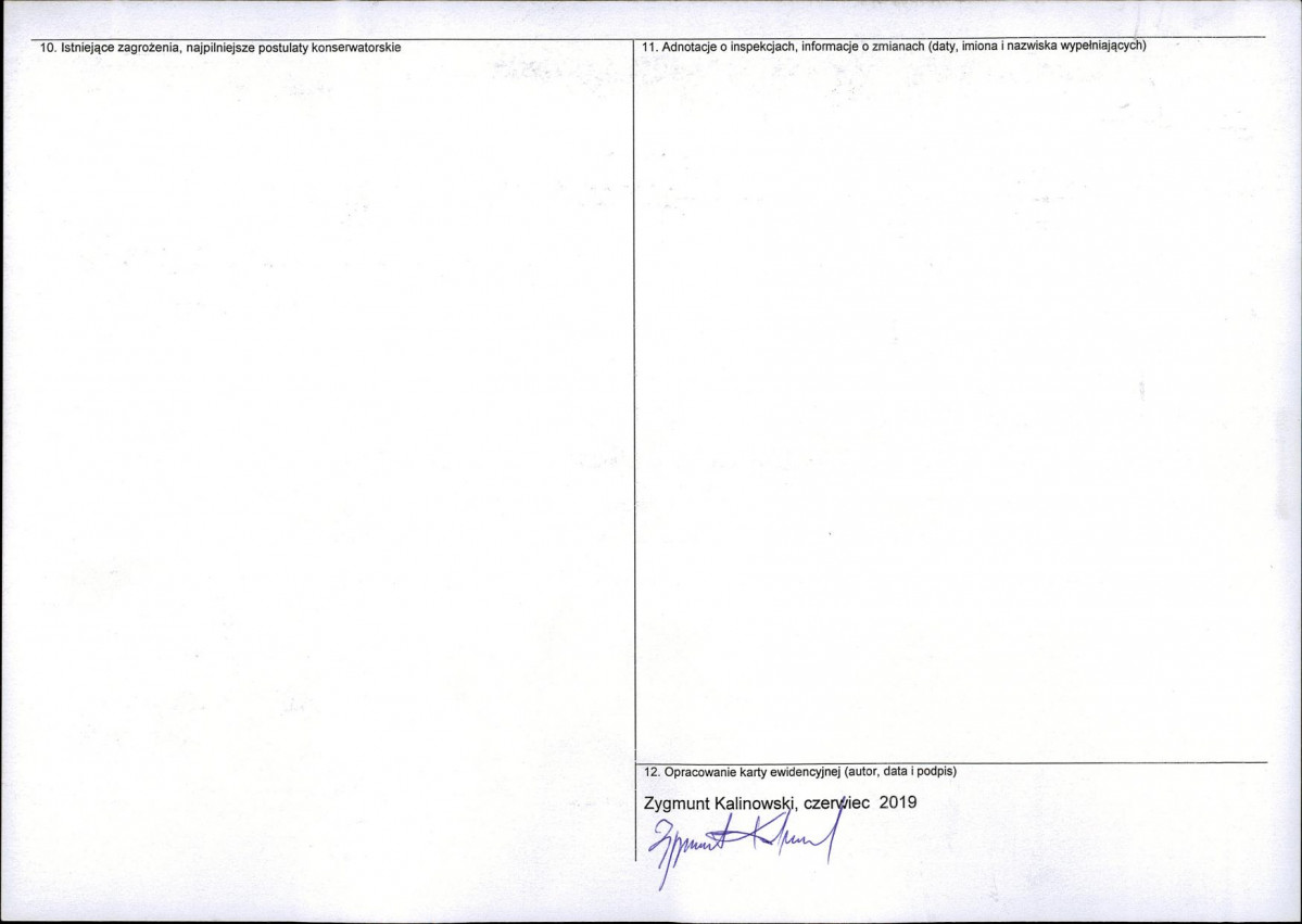 Karta obiektu niewpisanego do rejestru, skan nr 2