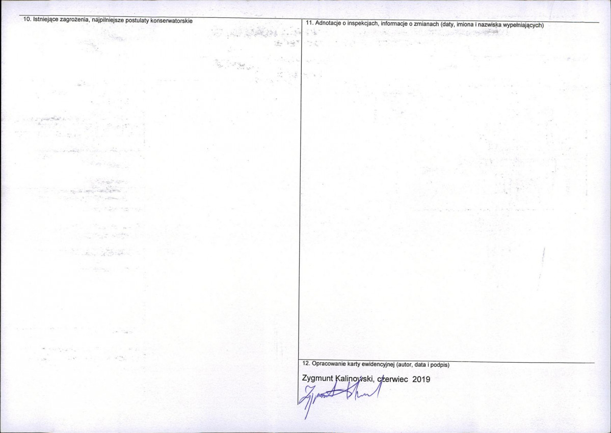 Karta obiektu niewpisanego do rejestru, skan nr 2