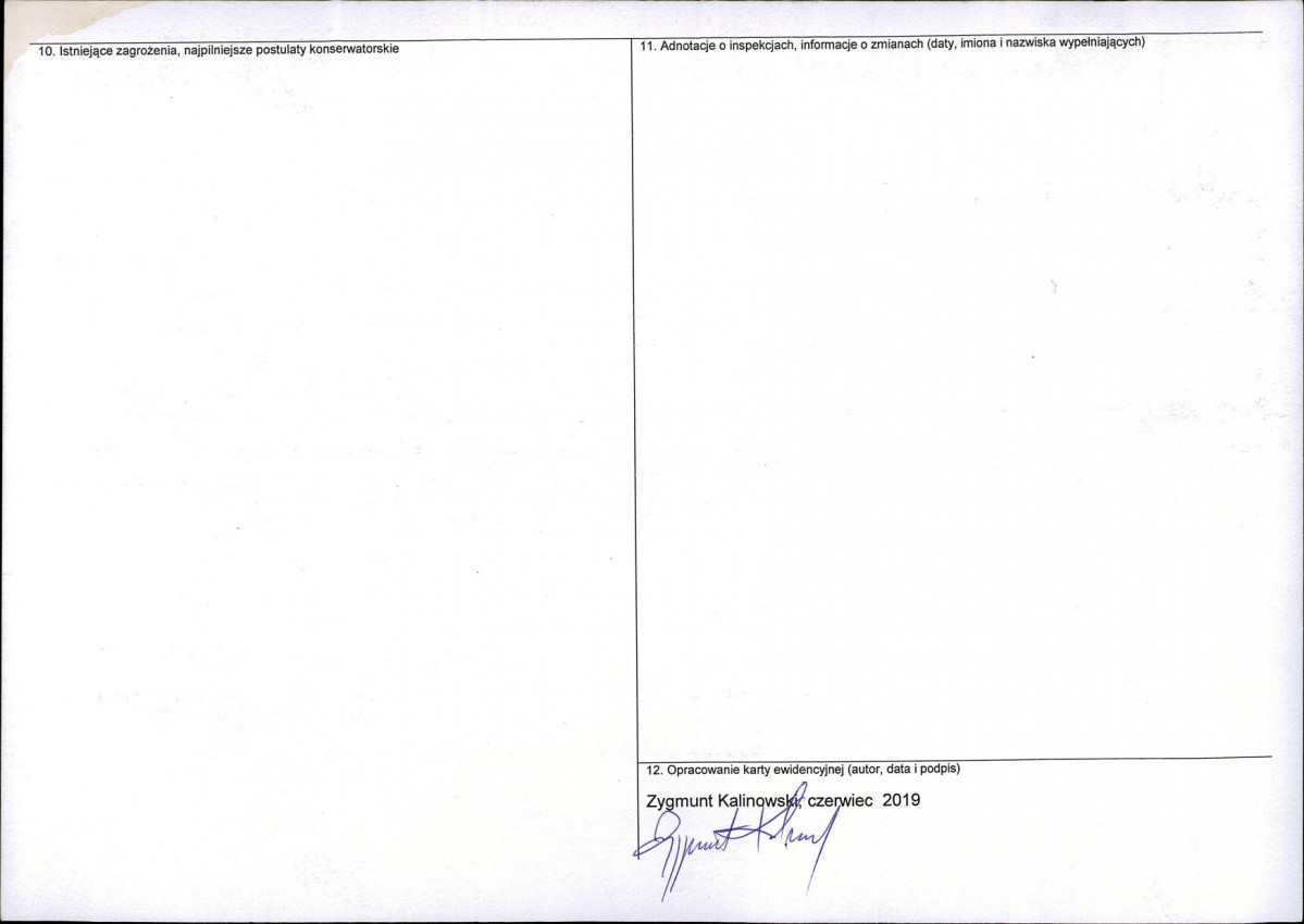 Karta obiektu niewpisanego do rejestru, skan nr 2