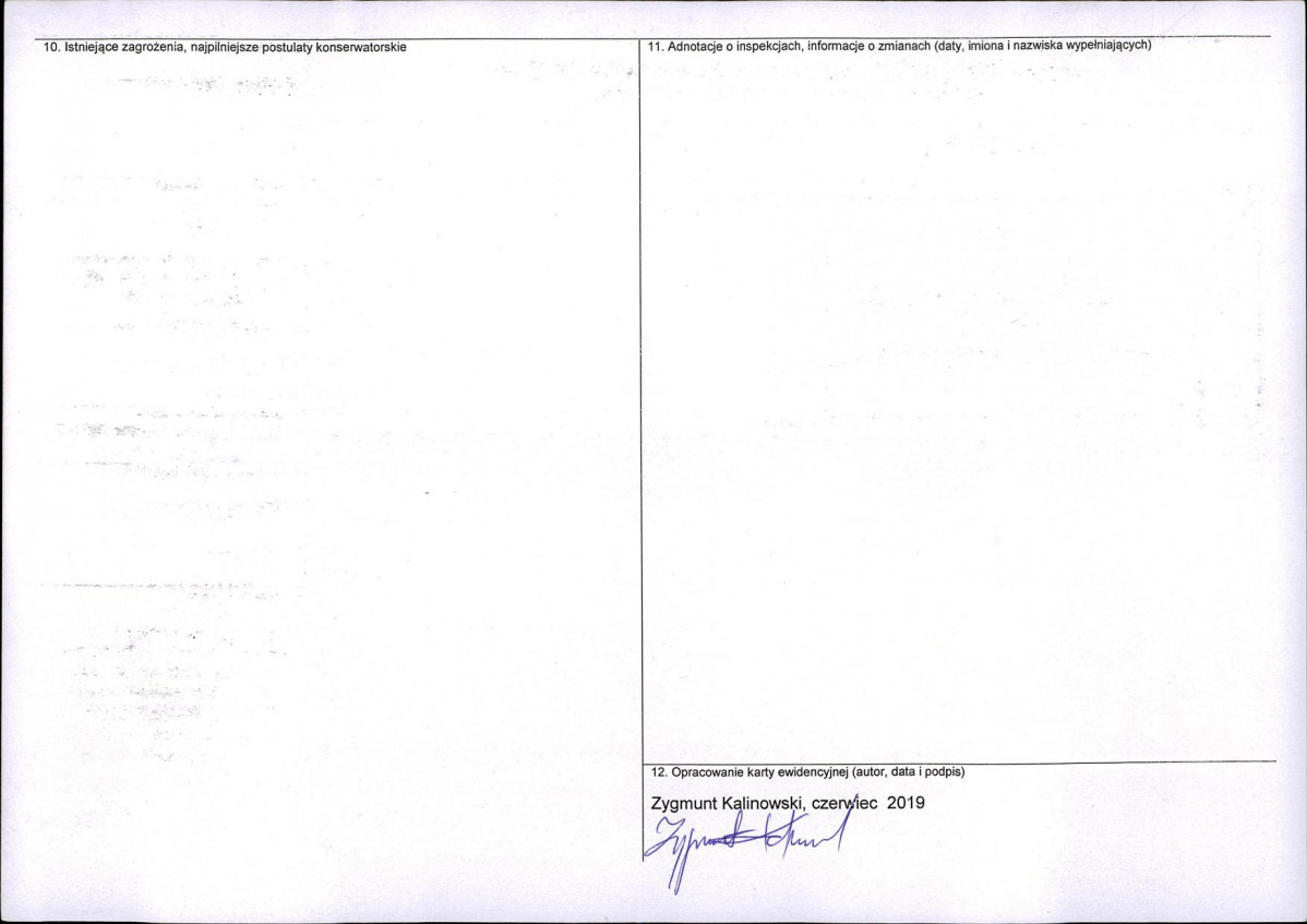 Karta obiektu niewpisanego do rejestru, skan nr 2