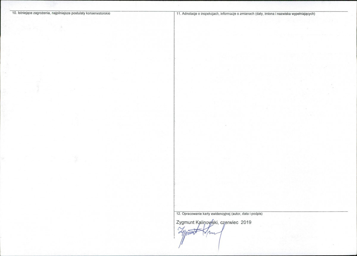 Karta obiektu niewpisanego do rejestru, skan nr 2