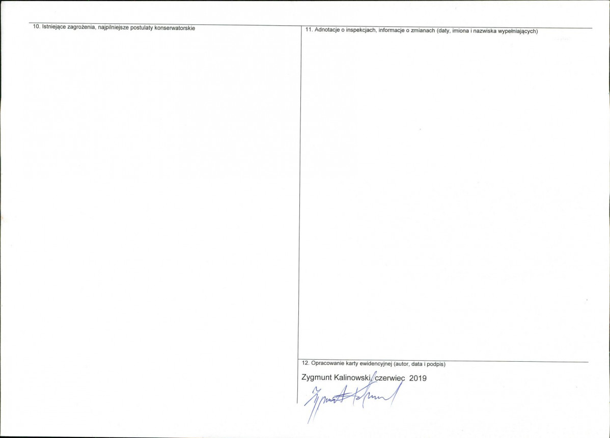 Karta obiektu niewpisanego do rejestru, skan nr 2