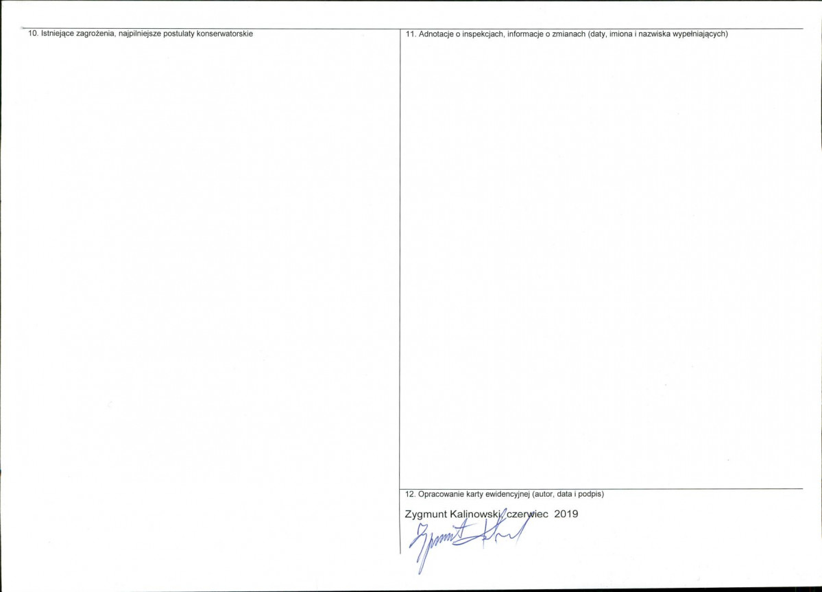Karta obiektu niewpisanego do rejestru, skan nr 2