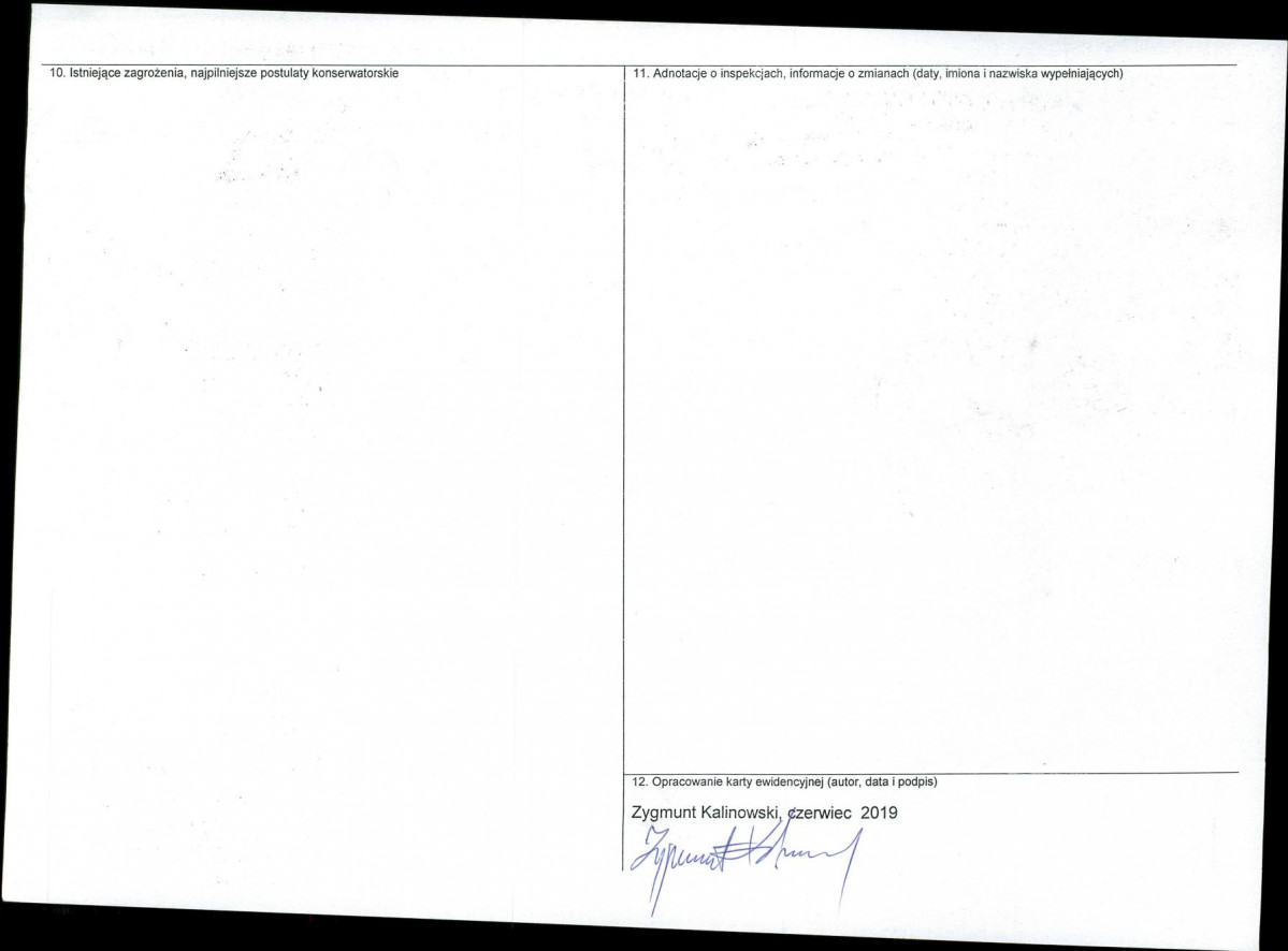 Karta obiektu niewpisanego do rejestru, skan nr 2
