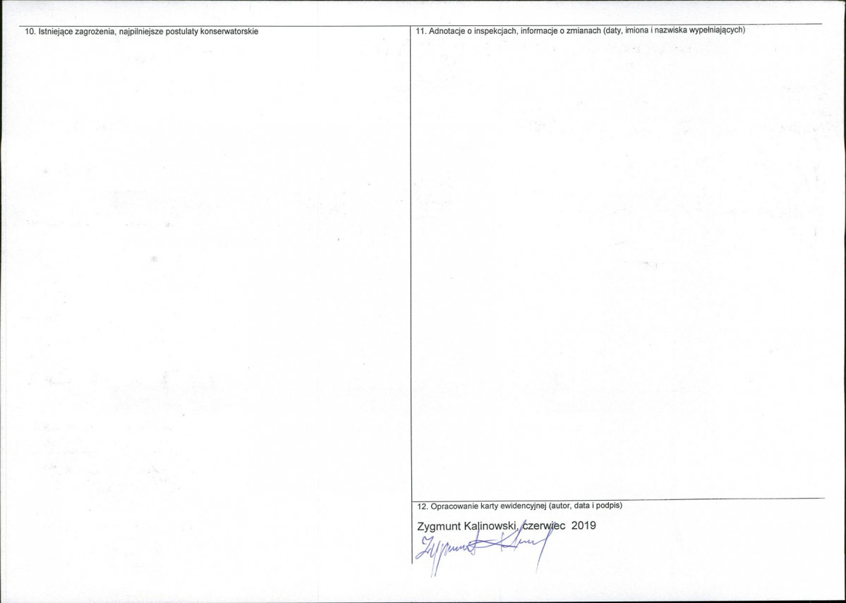 Karta obiektu niewpisanego do rejestru, skan nr 2