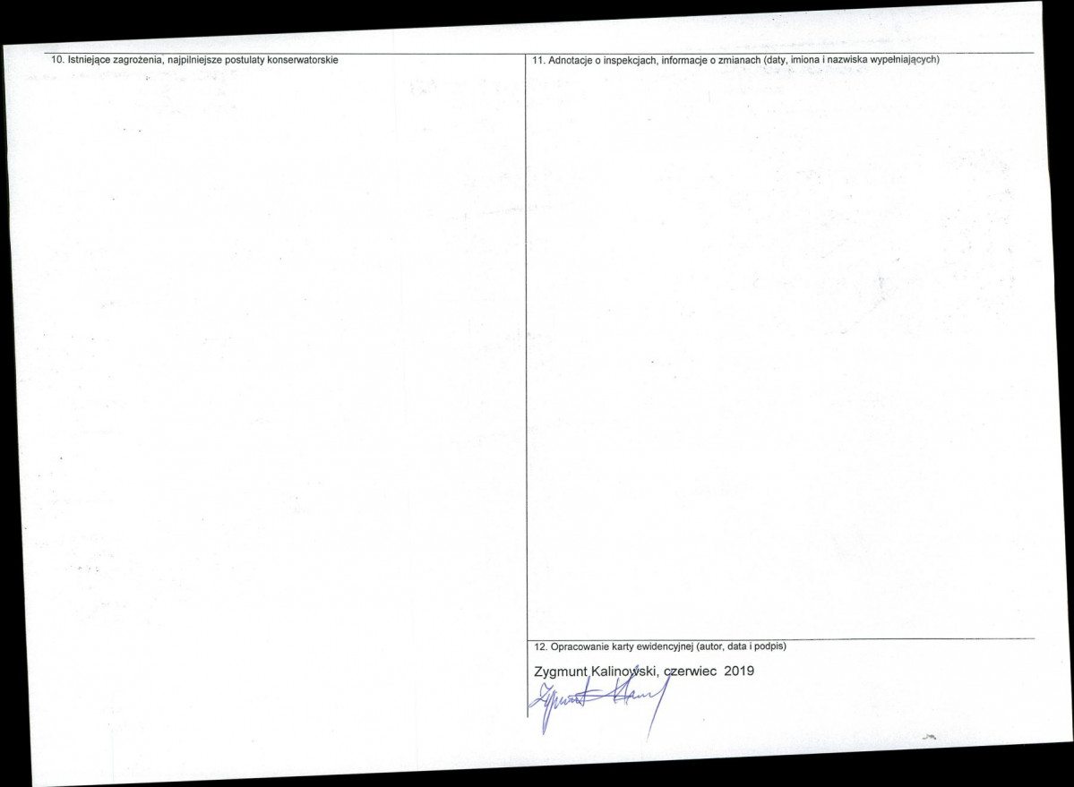 Karta obiektu niewpisanego do rejestru, skan nr 2