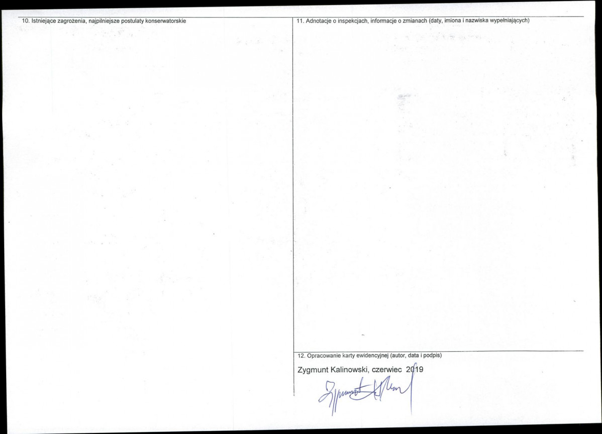 Karta obiektu niewpisanego do rejestru, skan nr 2