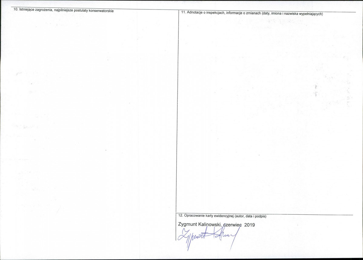 Karta obiektu niewpisanego do rejestru, skan nr 2