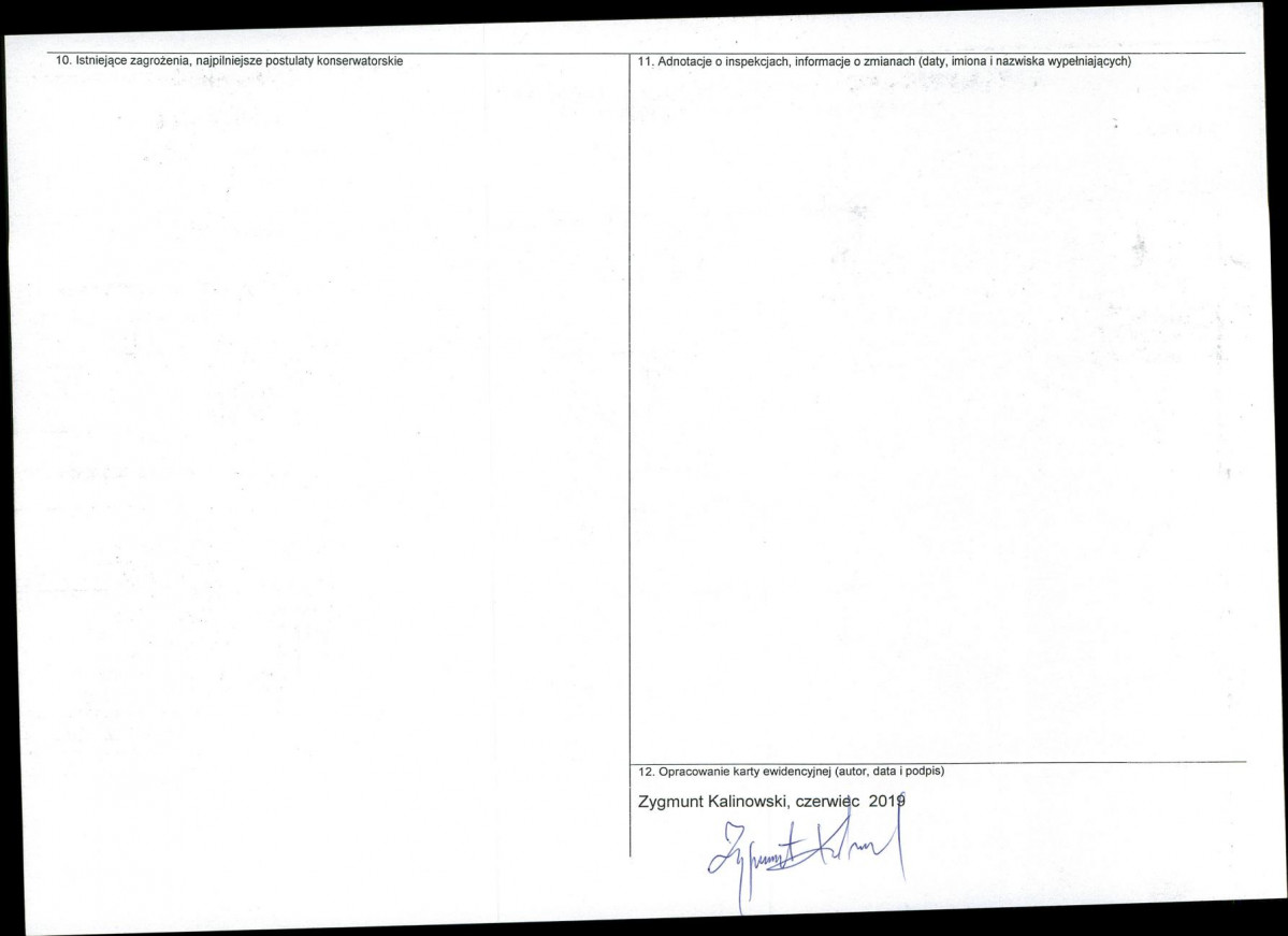 Karta obiektu niewpisanego do rejestru, skan nr 2