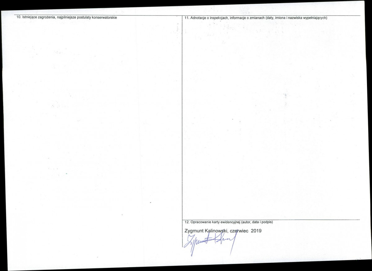 Karta obiektu niewpisanego do rejestru, skan nr 2