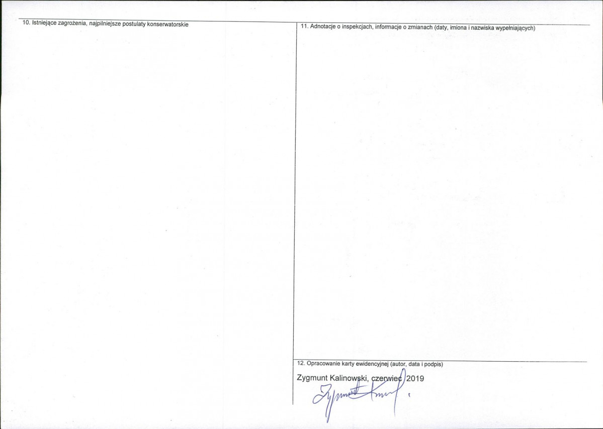 Karta obiektu niewpisanego do rejestru, skan nr 2