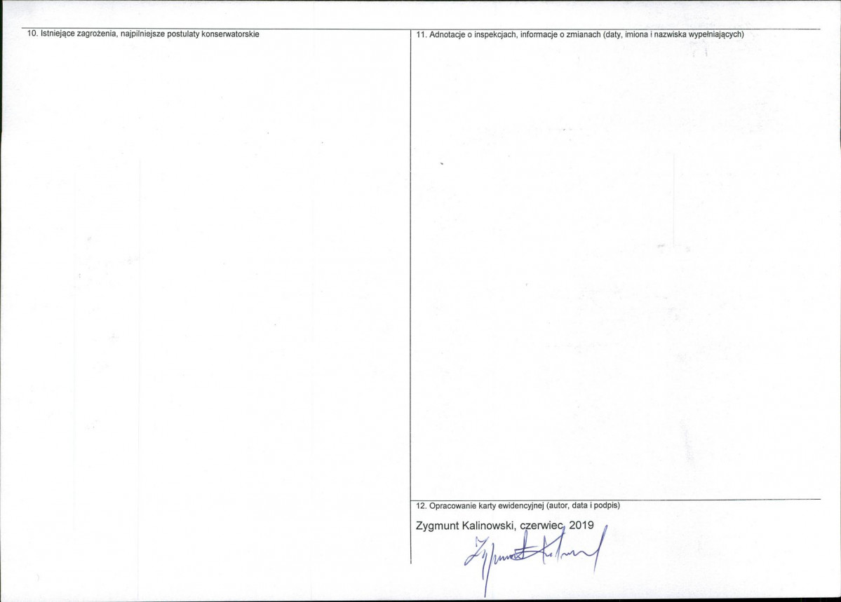 Karta obiektu niewpisanego do rejestru, skan nr 2