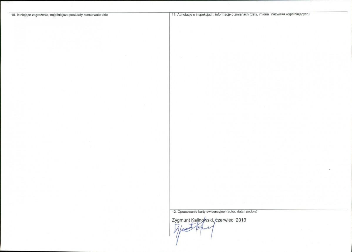 Karta obiektu niewpisanego do rejestru, skan nr 2