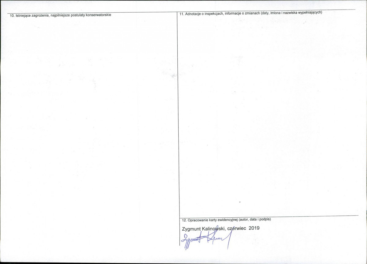 Karta obiektu niewpisanego do rejestru, skan nr 2