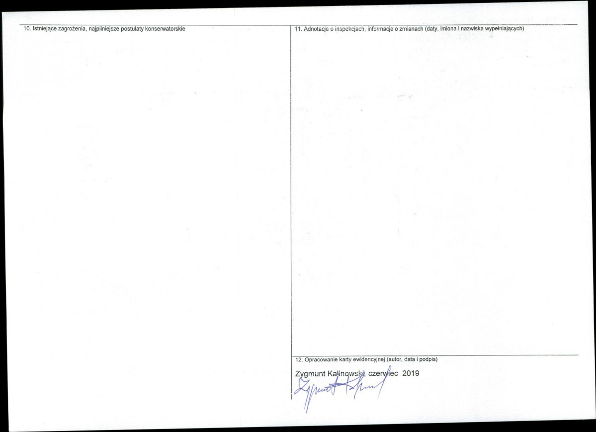 Karta obiektu niewpisanego do rejestru, skan nr 2