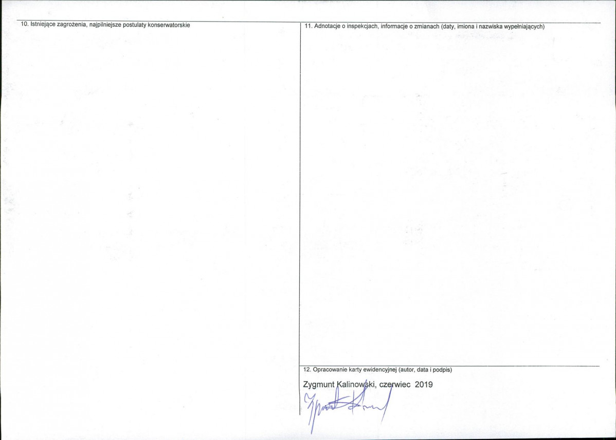 Karta obiektu niewpisanego do rejestru, skan nr 2