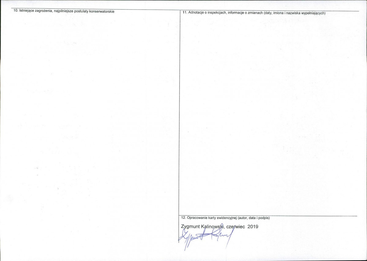 Karta obiektu niewpisanego do rejestru, skan nr 2