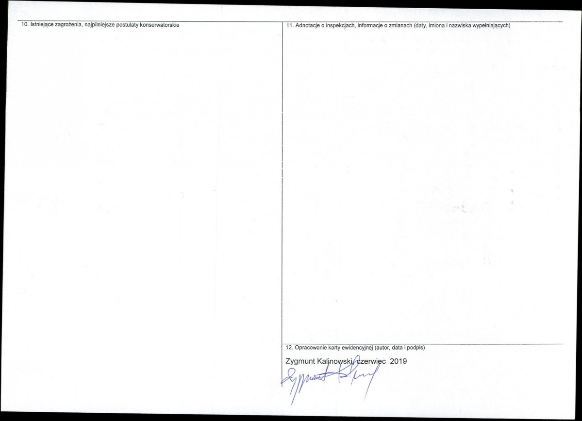 Karta obiektu niewpisanego do rejestru, skan nr 2